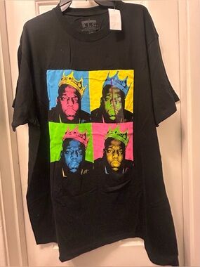 NWT Retro Rapper Biggie Smalls Graphic Pop-Art T-Shirt